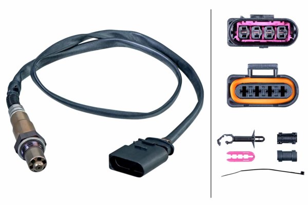 181829 Hella Oxygen/Lambda Sensor-4pin connector - Cable: 630mm (behind catalyst) 1.8T ARY,ARX