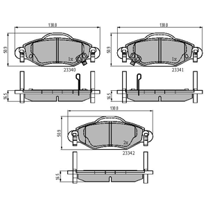 PAD1840 Trupart Front brake pad set Toyota Yaris 044650D010, 044650D040, 04465YZZCR, 04465YZZEM