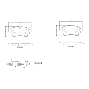 184231 Rear brake pad set