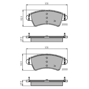 PAD1846 Drivetech Front brake pad set CITROËN / PEUGEOT 1617256080 / 4251.52