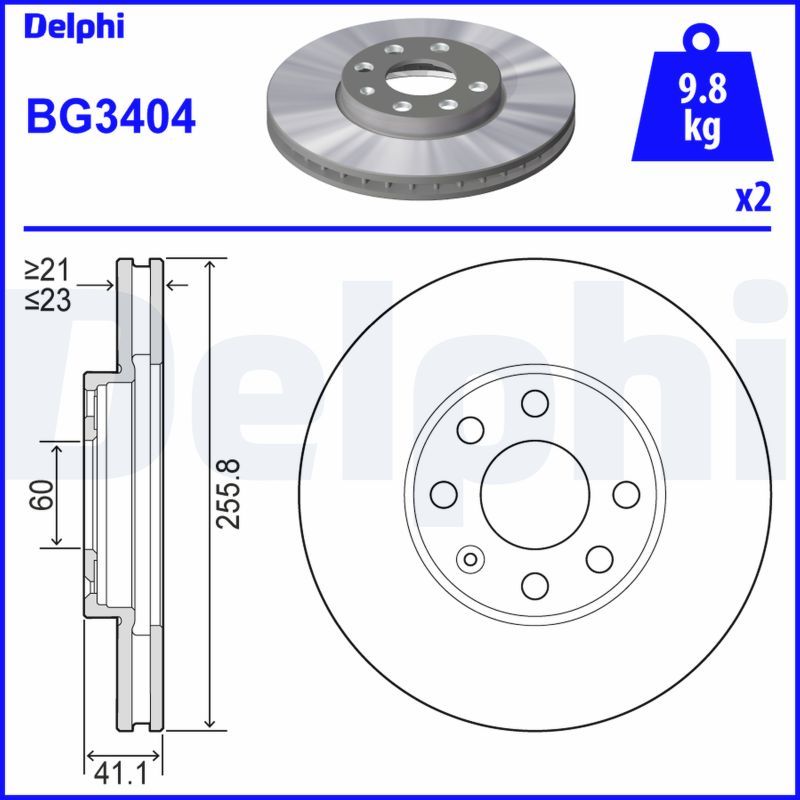 205-523 Drivetech Front brake disc-256mm Astra G