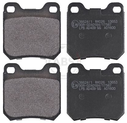 206-124 Drivetech Rear brake pads Vectra B 1.7TD,2.0TDI/ 2.0DI estate 1995>2002