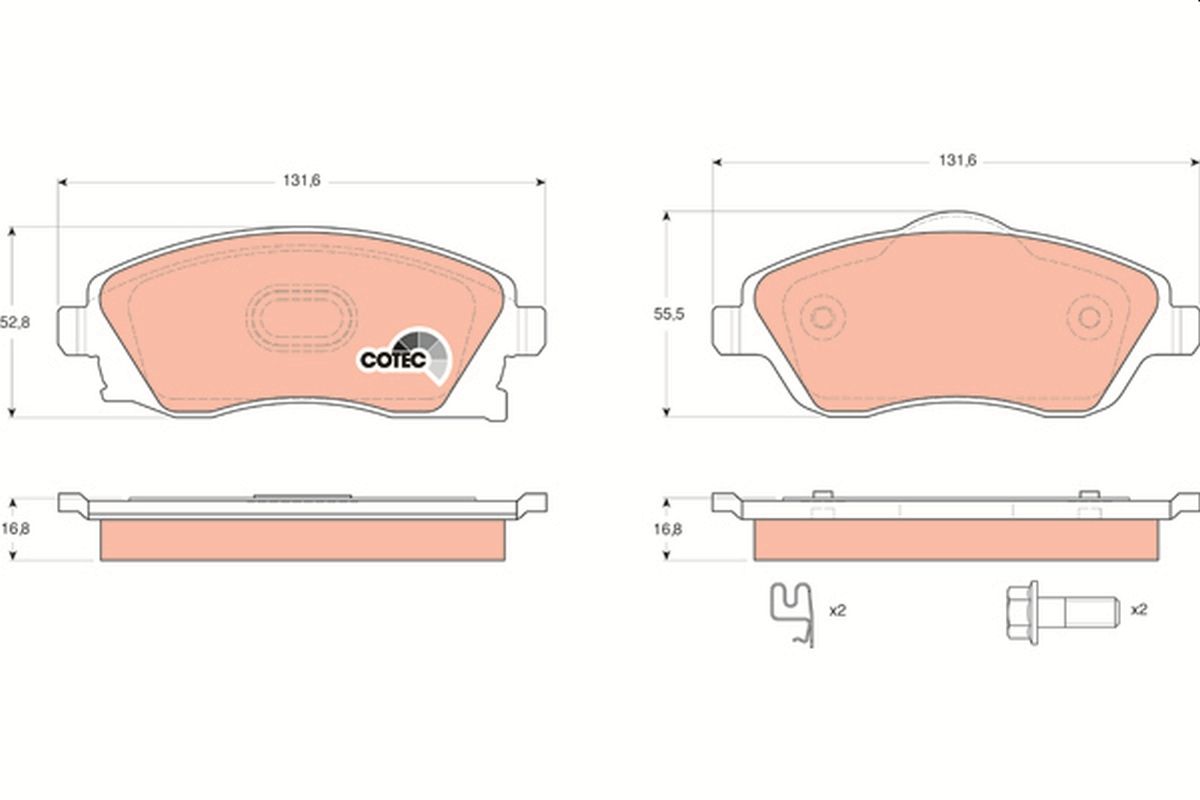 206-128 Premium Front brake pad set VXL Corsa C all models excluding 1.7CDTI