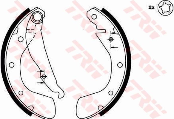 206-326 TRW Rear brake shoe set VXL Corsa B,Tigra A all models