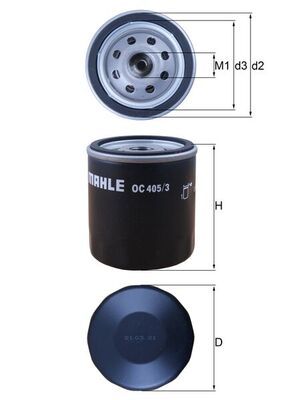 206-547 Mahle oil filter VXL 1.4Z1.6SE,Z1.6XE,Z1.6XEP,1.8 16V,2.0T