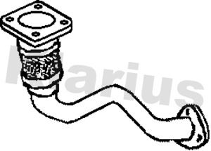 (1A) 301218 KLARIUS exhaust pipe for models with catalyst 1.9D 1Y