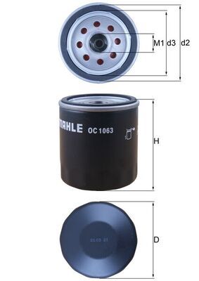 302134 Optimal OC1063 Oil Filter with one anti-return valve FORD