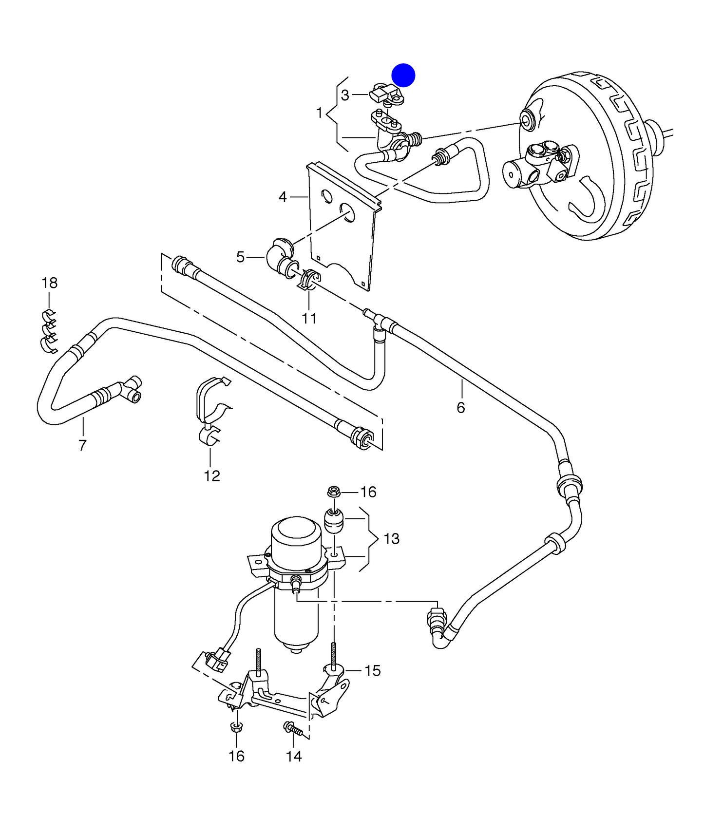 117108 Brake pressure boost sensor Q5/A6 (see fitment page)