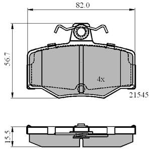 PAD617 Mintex Front brake pad set Nissan 440603F025, ECPT5064