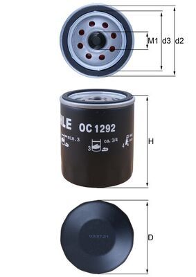 720803 Hengst (OC1292) Oil Filter FORD 2.0Tdci