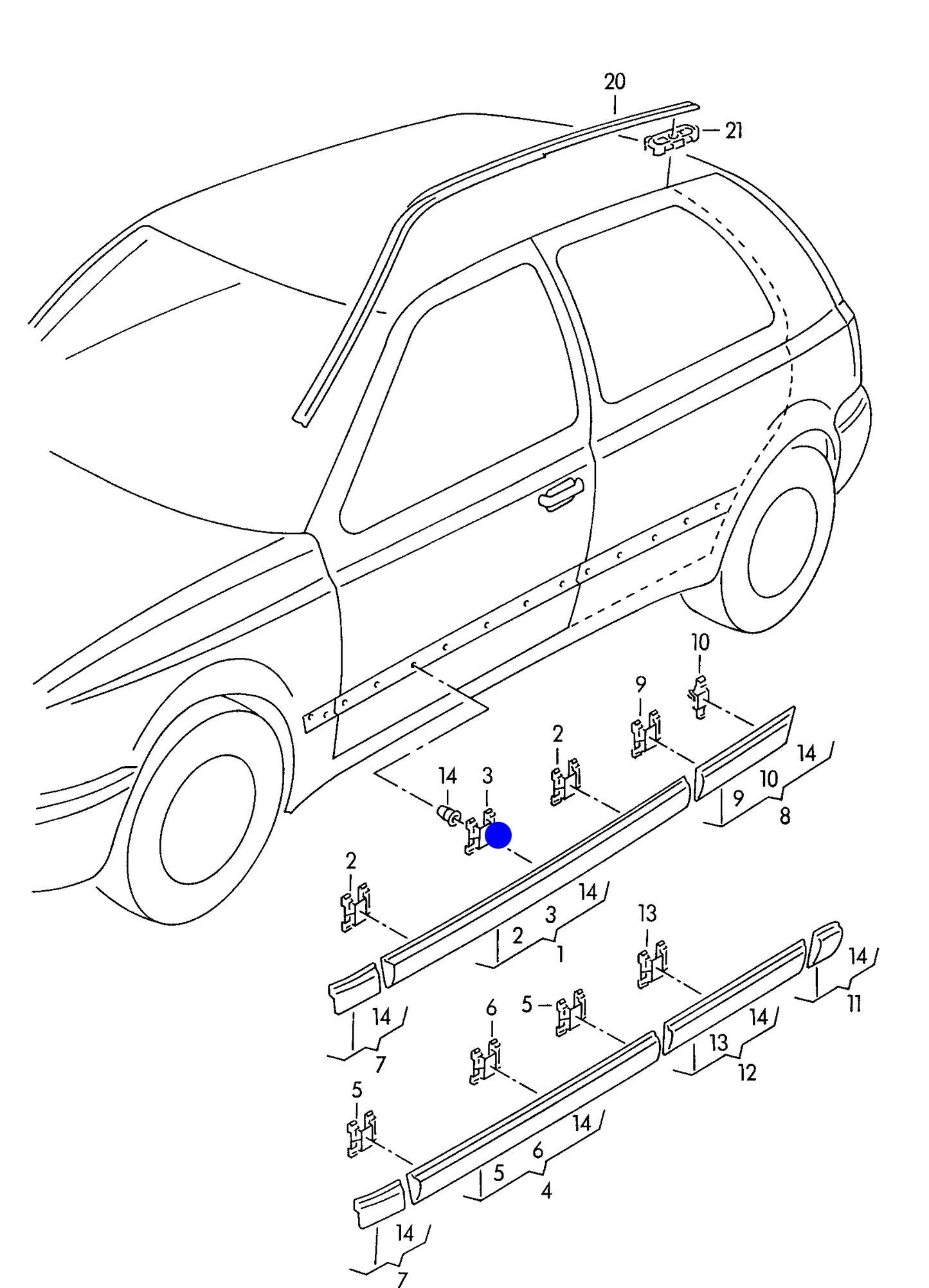 103104 OE Side Moulding Trim Clip