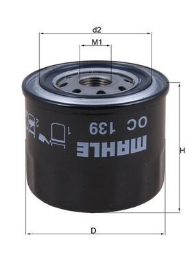 OC139 FilFilter Oil filter Ford ,Nissan