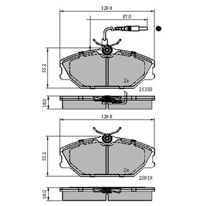 PAD788 DRIVETEC Front Brake Pad Set 410601531R, 7701035895, 7701202050, 7701202896, 7701202973, 7701203070, 7701203730, 7701203968, 7701204220, 7701206288, 7701209077, 7702202050