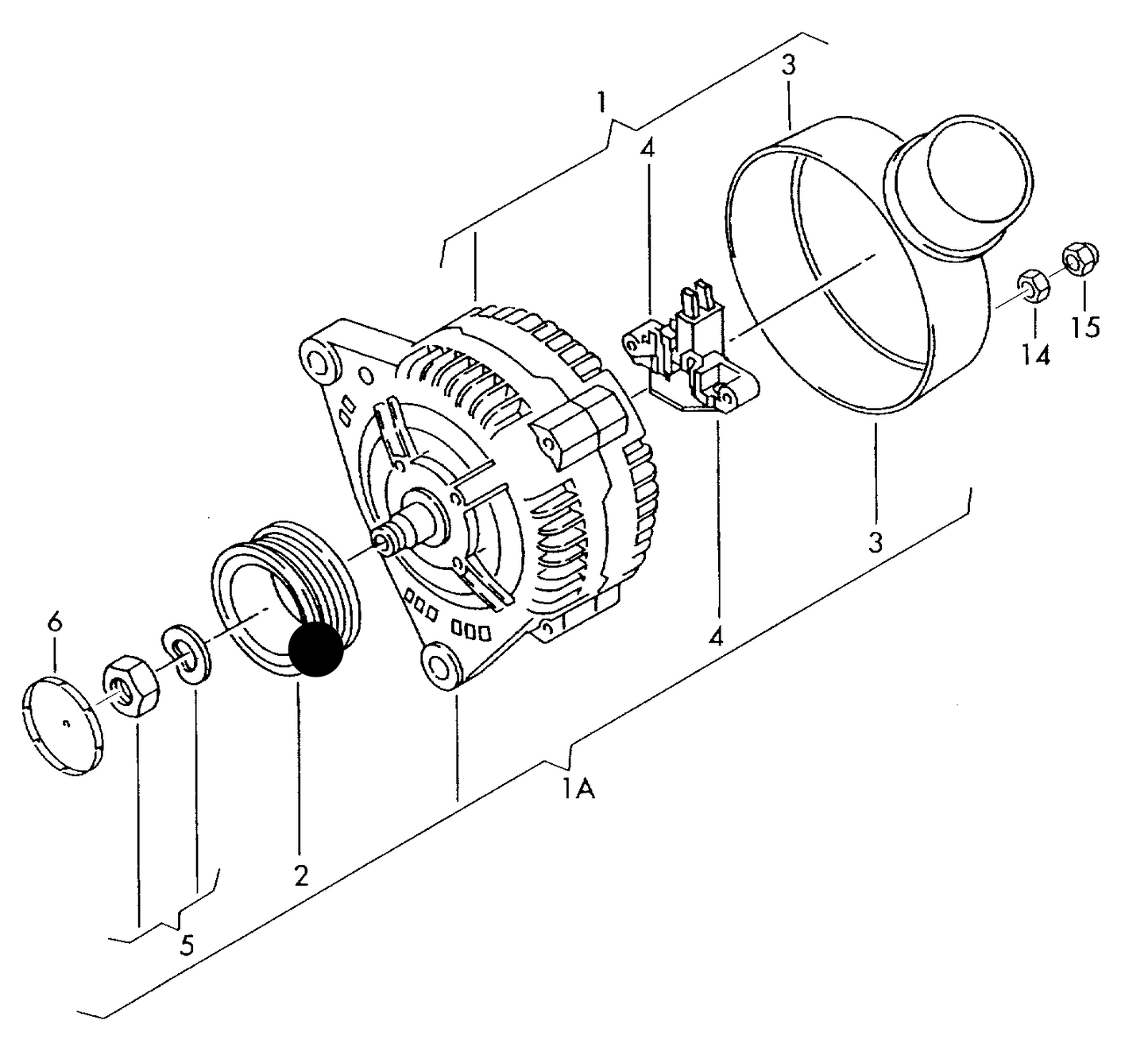 115294 Alternator Freewheel Pulley VAG 2.0T