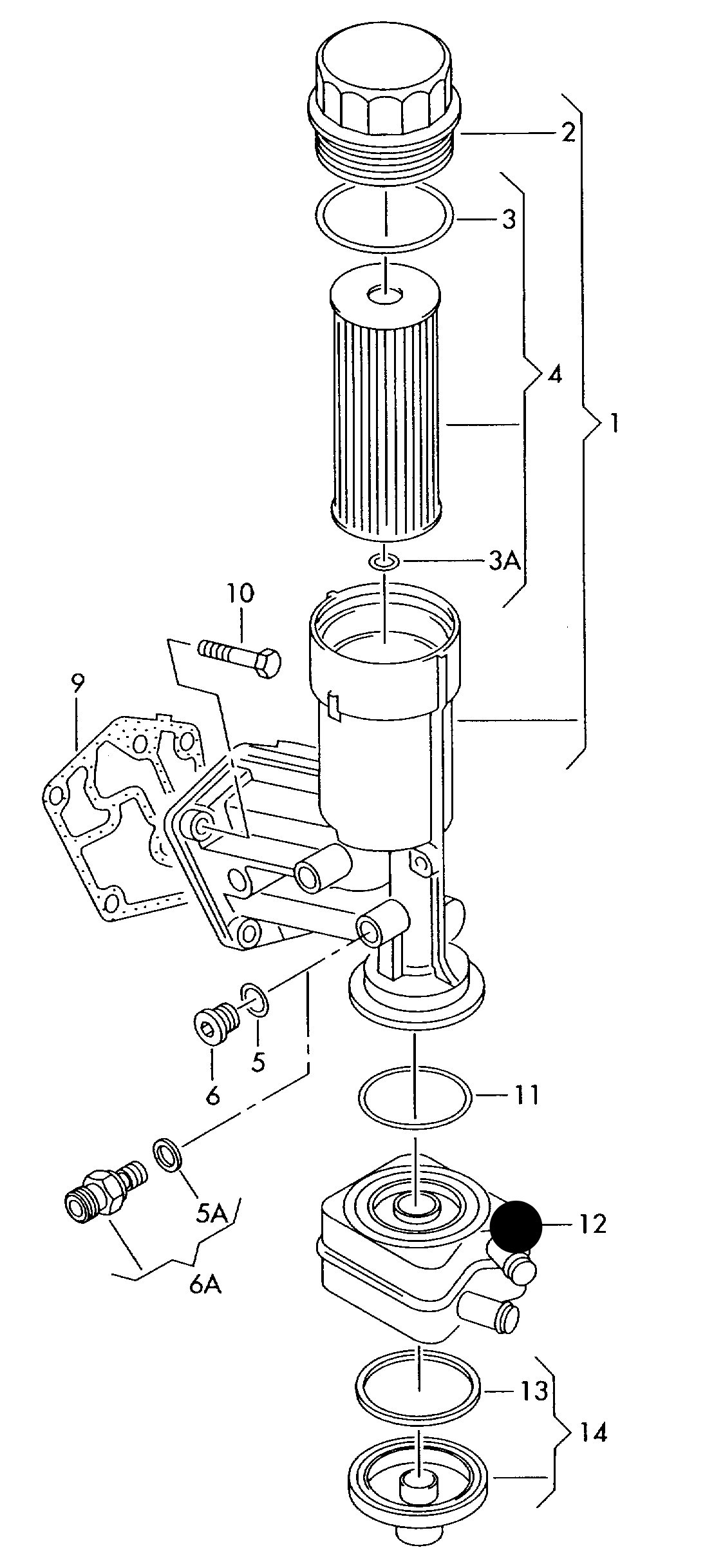 108907 Mahle Oil cooler for Petrol and Diesel Engines APH,AWV,AWU, AVC,AZG,AVH