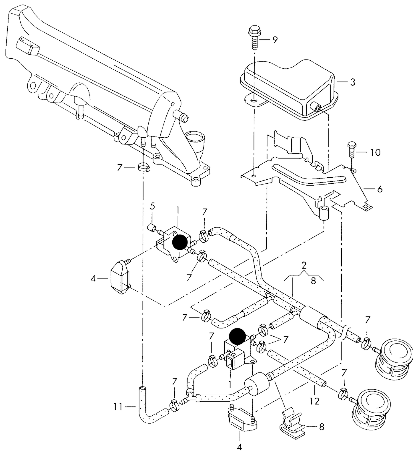 108810 OE N75 Wastegate Valve 1.8ltr. 4-cylinder+ AVC,APH/ 2.5 AGX,AHD,APA, ANJ,BBE,BBF