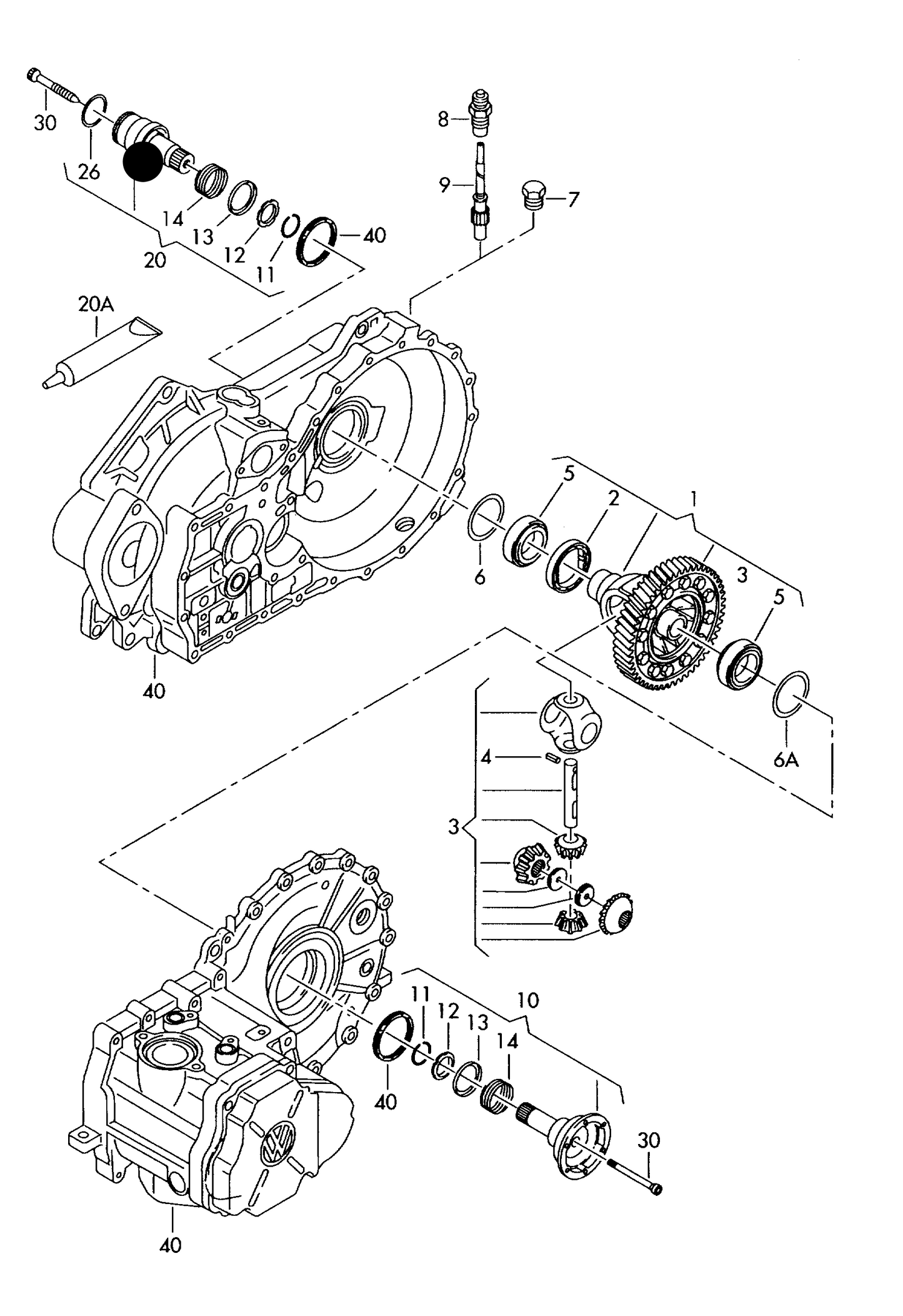 102278 CD-Continental Inner Stub Shaft for Driveshaft T5 1.9TDI/2.0/2.5TDI 2003>2009 6 Speed Manual