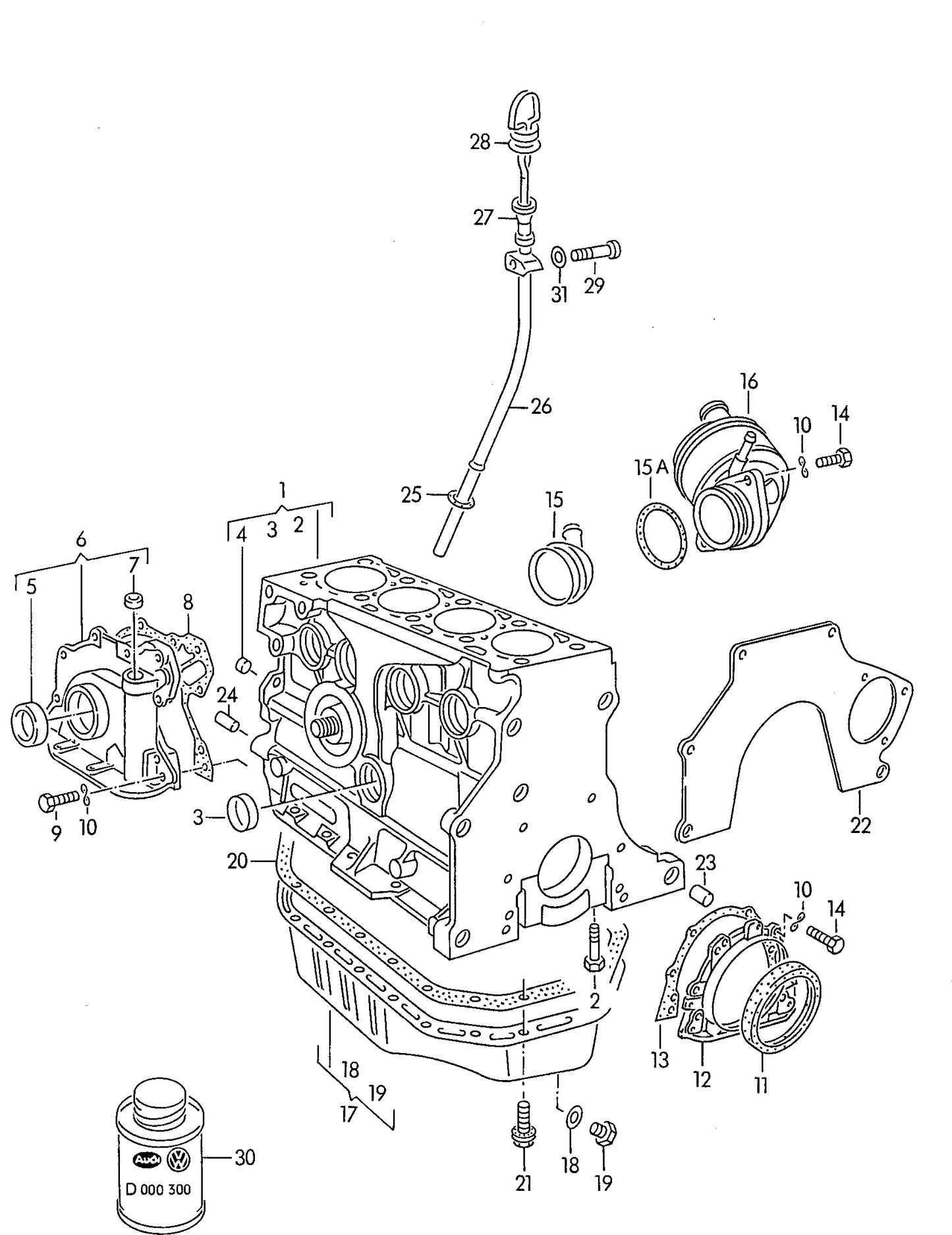 100547 Oil Pan with oil drain plug and seal ring