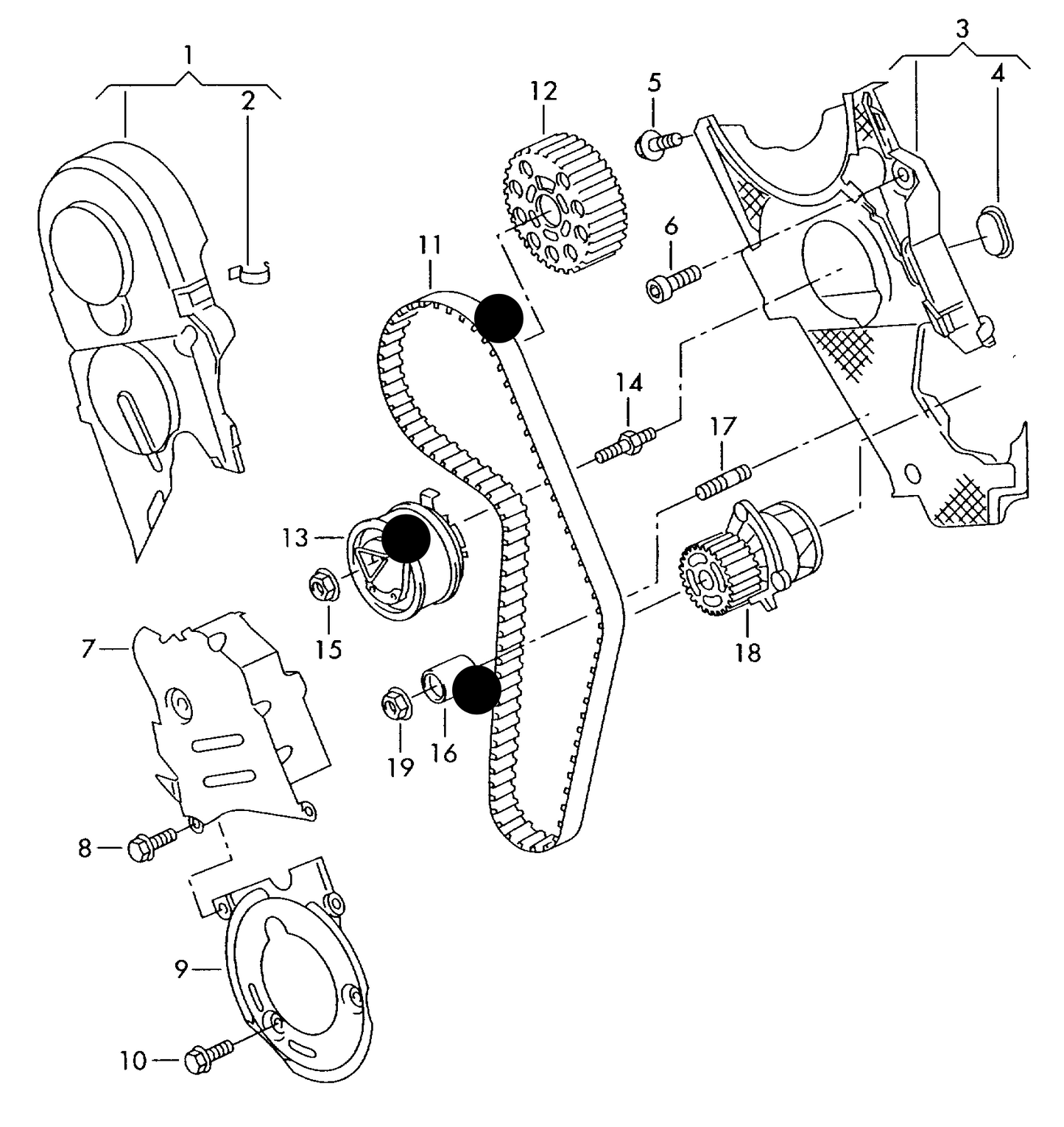 108785 Gates Cambelt Kit '3pc' 1.7SDI/1.9SDI AKU,AHG,AGD,ASX