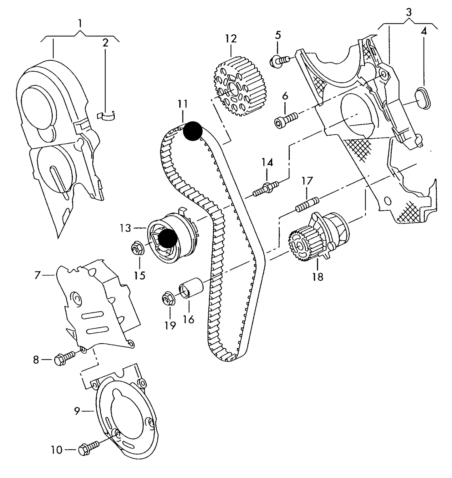 111191 Cambelt Kit 'Timing' 2pc 1.6 'ADP only'