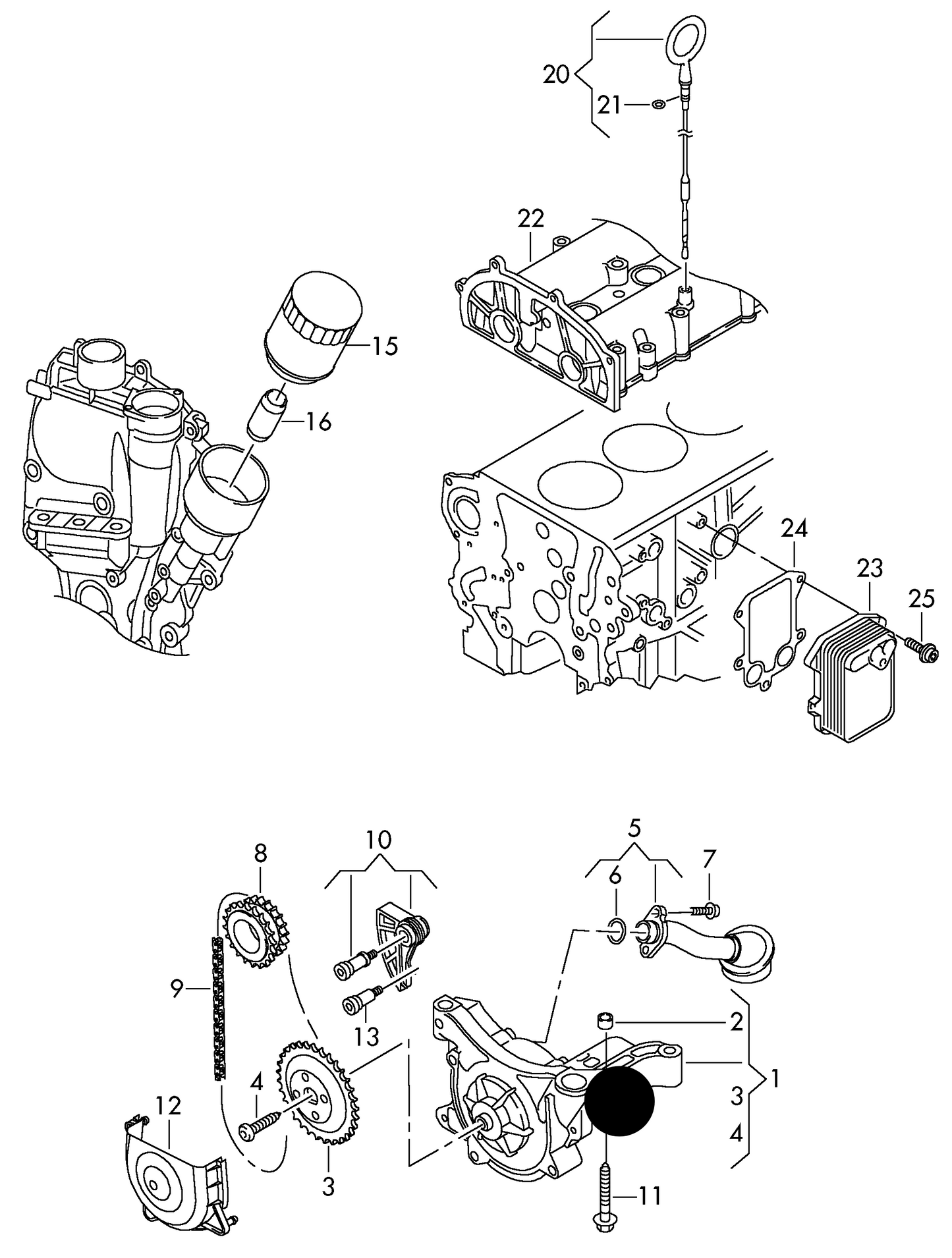 116245 Engine Oil Pump 1.4/1.6FSI 04>