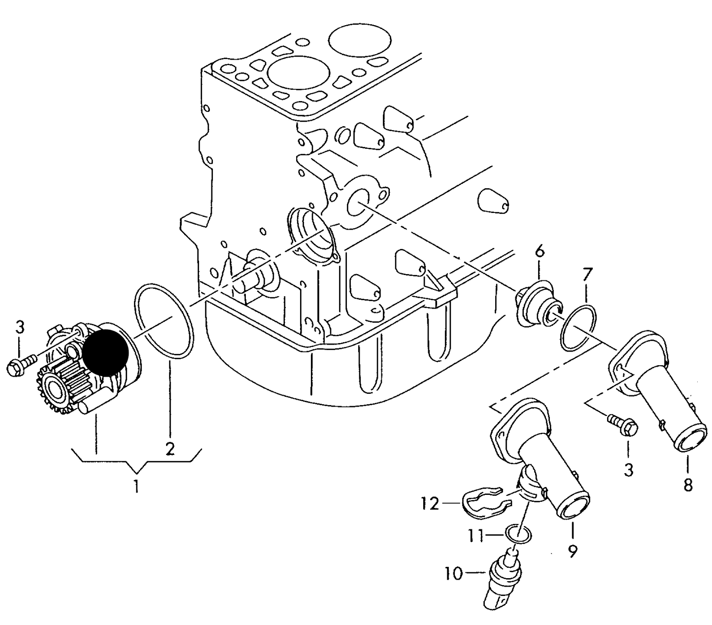 110037 Metal Impeller Water Pump Various VAG engines including 2.0FSI AWA,BLR,BLY,BLX, BVX,BVZ,BVY