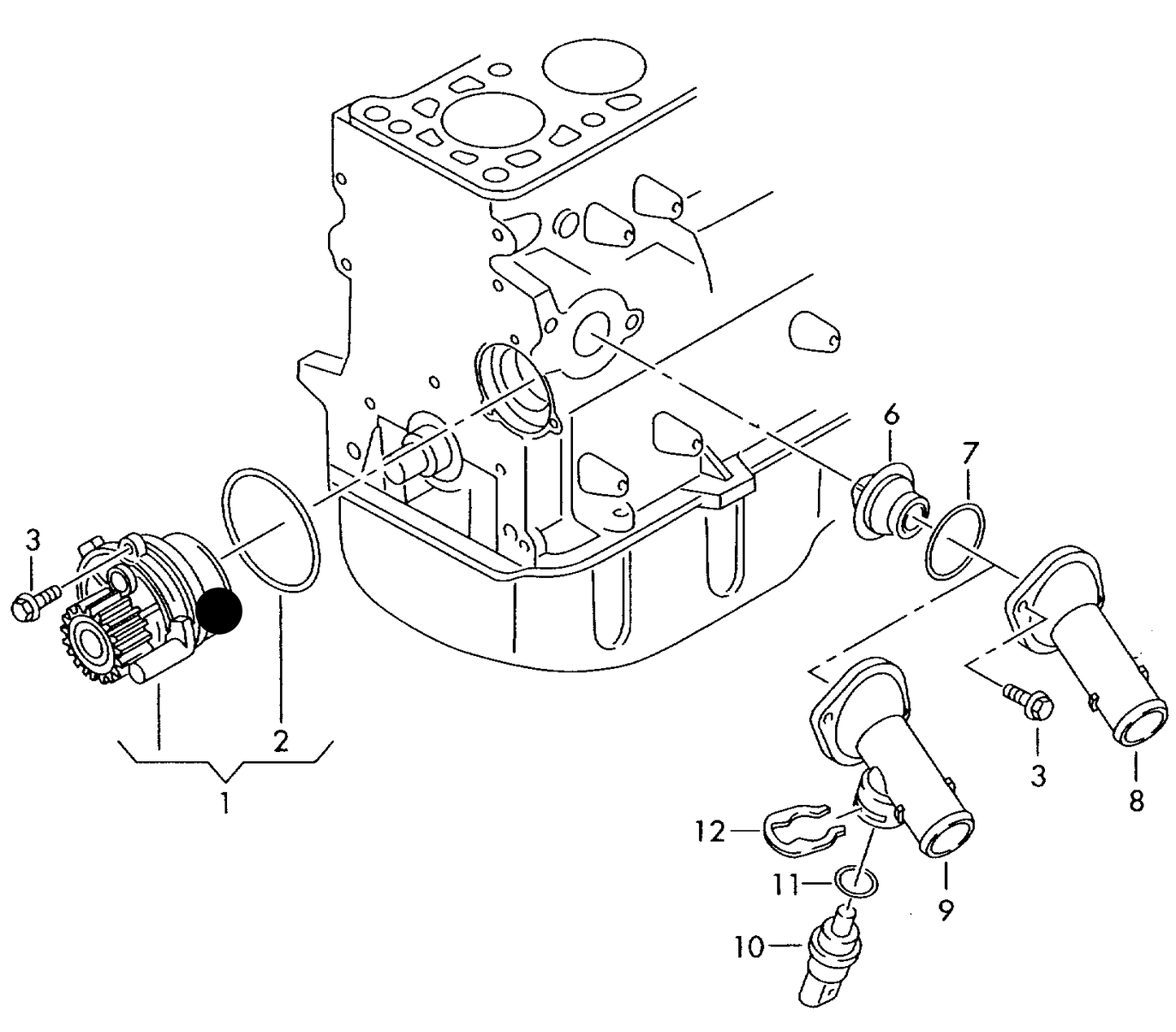 100604 METAL IMPELLER WATER PUMP 'Made in Germany'