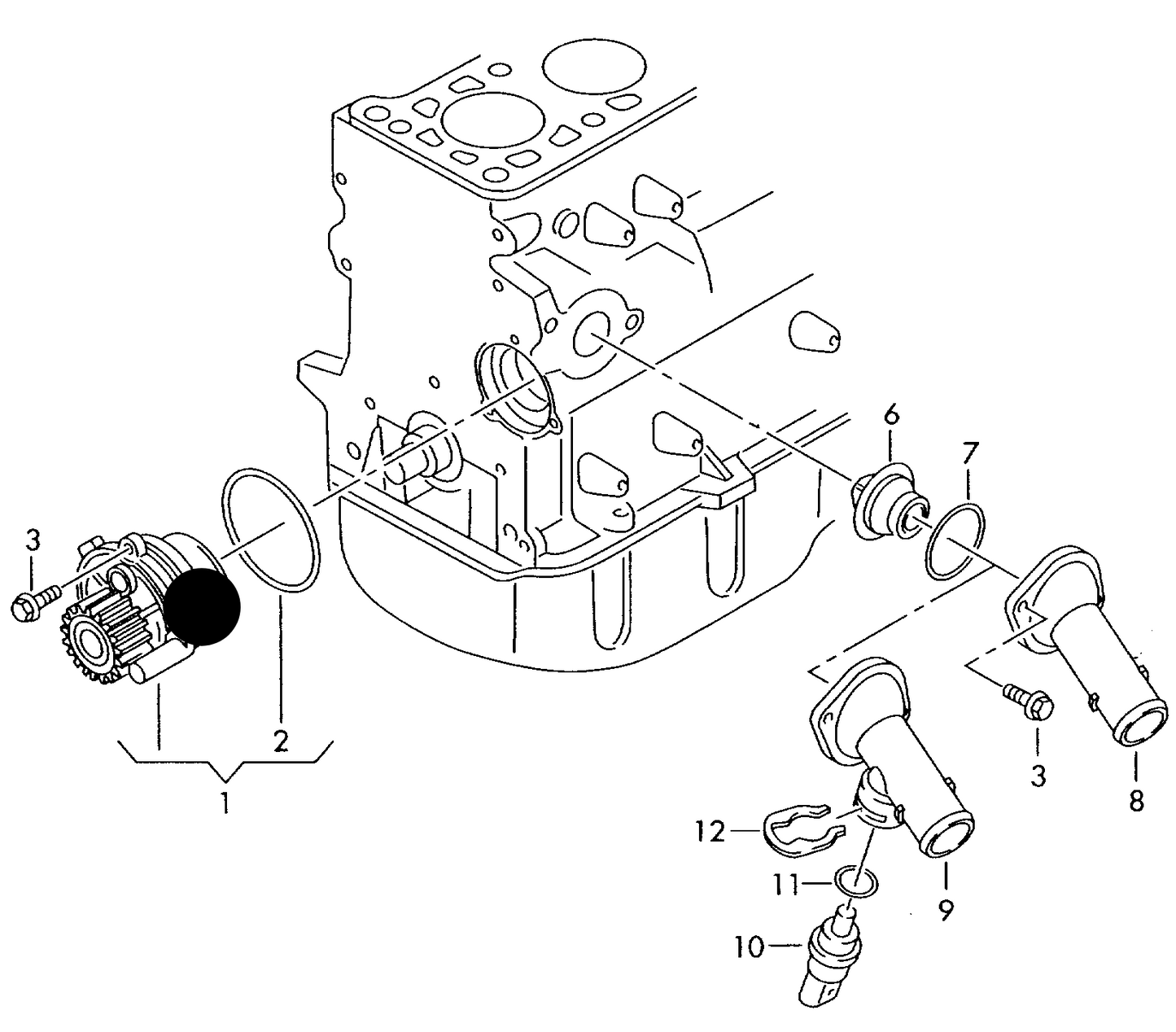 109038 Metal Impeller Water Pump 1.9TDI 100/115BHP/130BHP ATD,AXR,ASZ, AJM,AUY 2.0TDI 140BHP BMM / 1.9 AWX,AVF,AVB, BKE,BPW,BKE,BRB