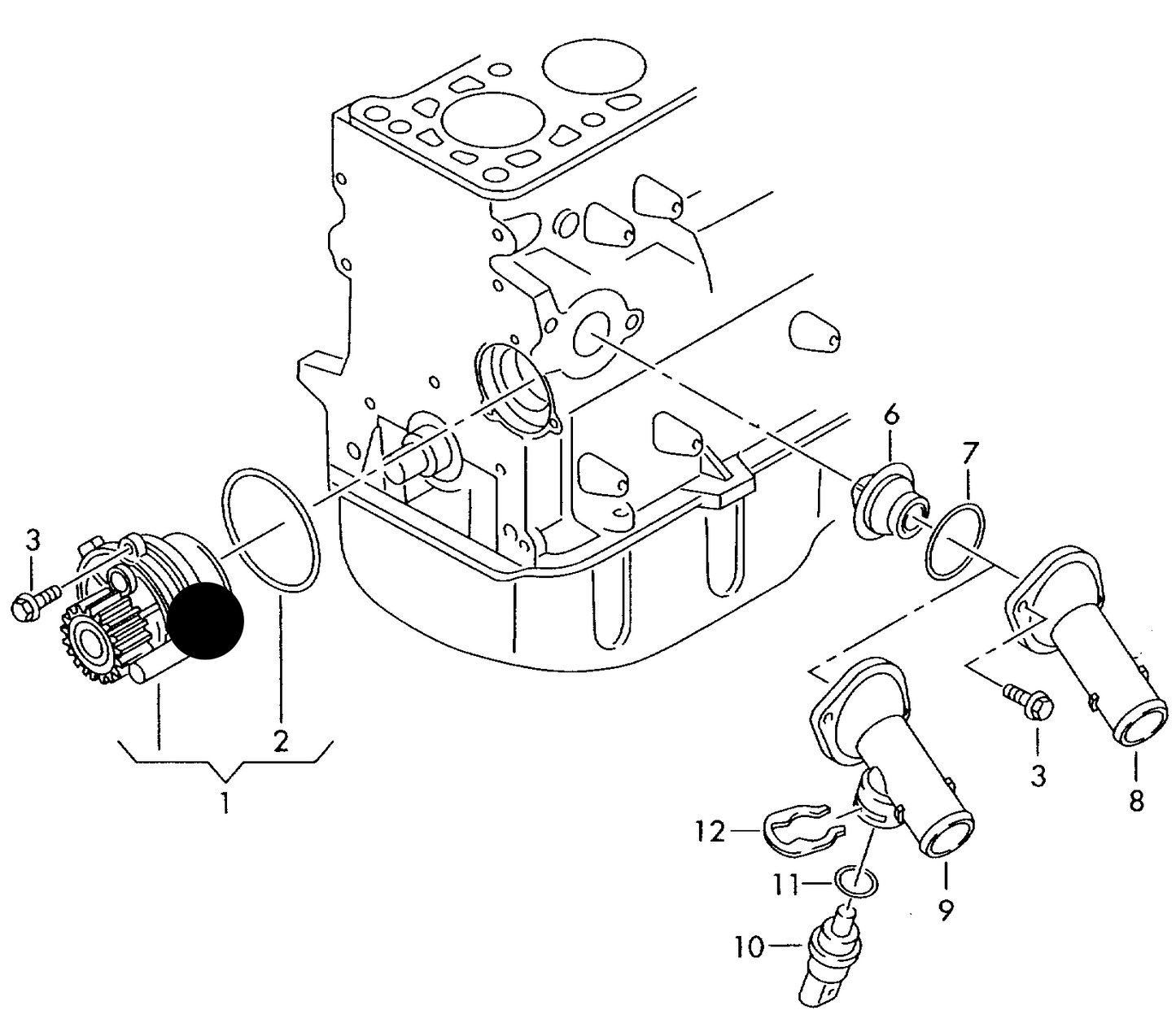 109438 Metal impeller Water Pump 1.6 16V/1.6FSI BAD