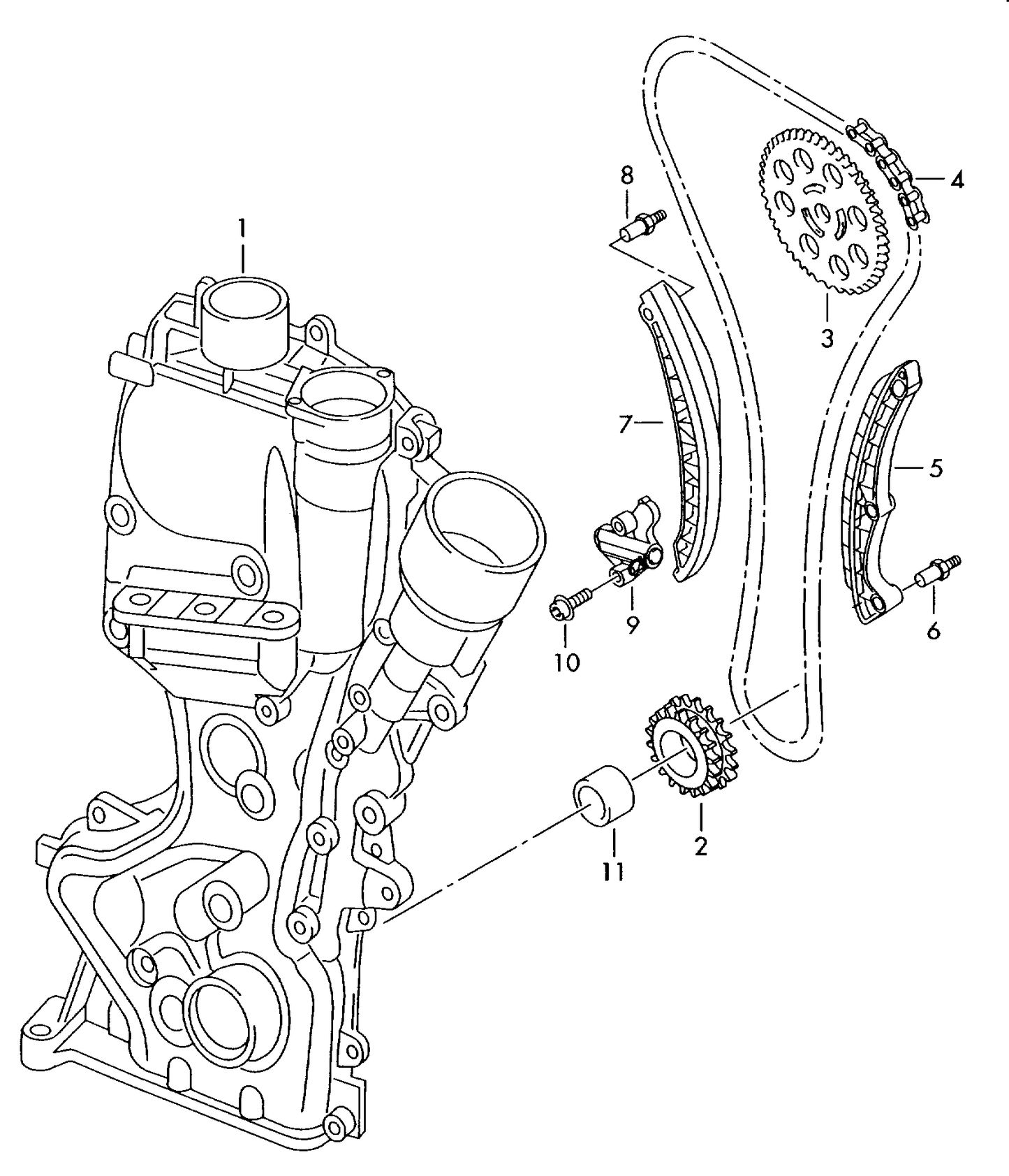 117261 Timing Chain Kit '4pc' 1.4 16V without Variable Valve Timing