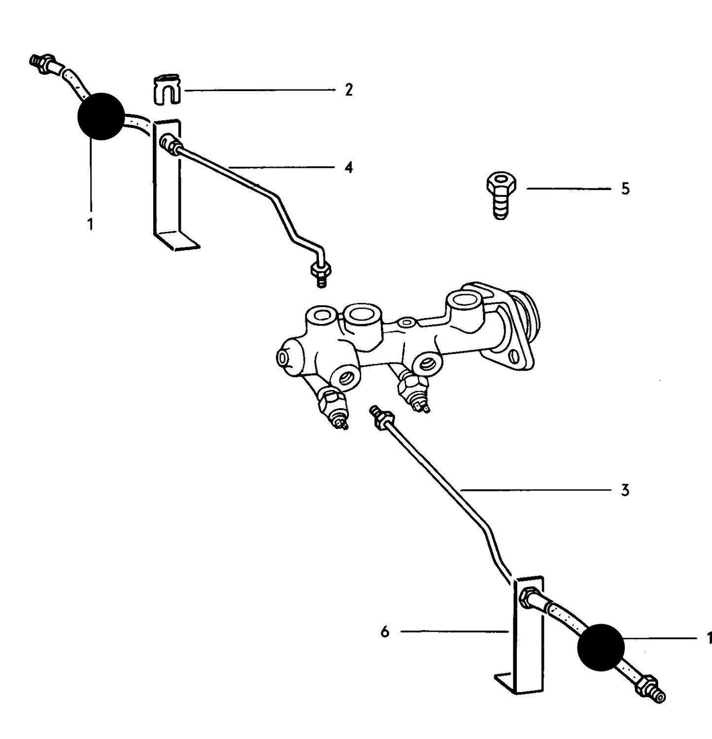 6-47260 Pex Front Brake Hose for Drum Brakes 380mm: Beetle (1967-1979)