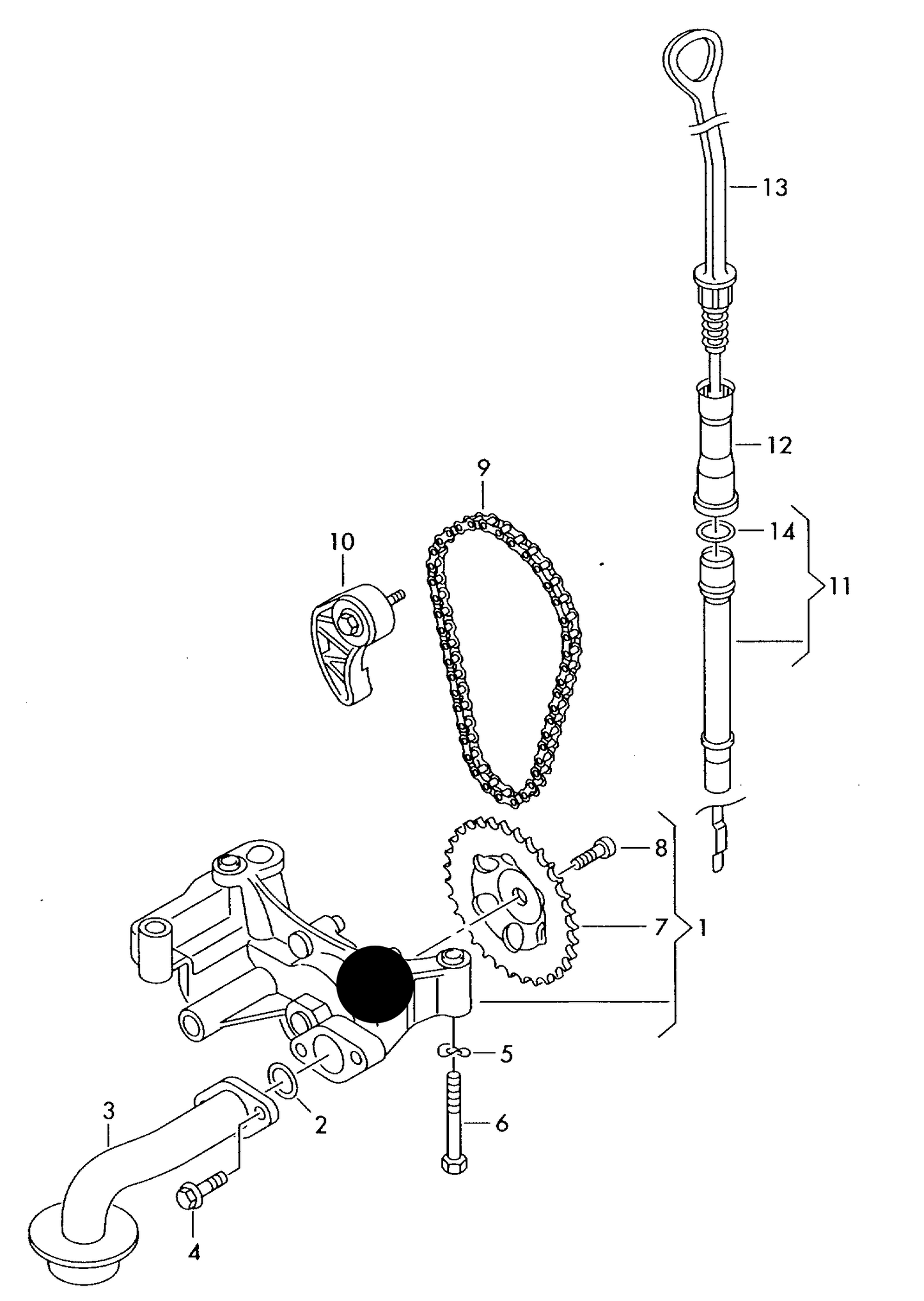 109790 Febi Engine Oil Pump 4-cylinder+ AWH,AYD,APH, AWV,AWU,AEG, AQY,AZG,AVH, AVC; "BR"+APK; diesel eng.+ ALH,ATD
