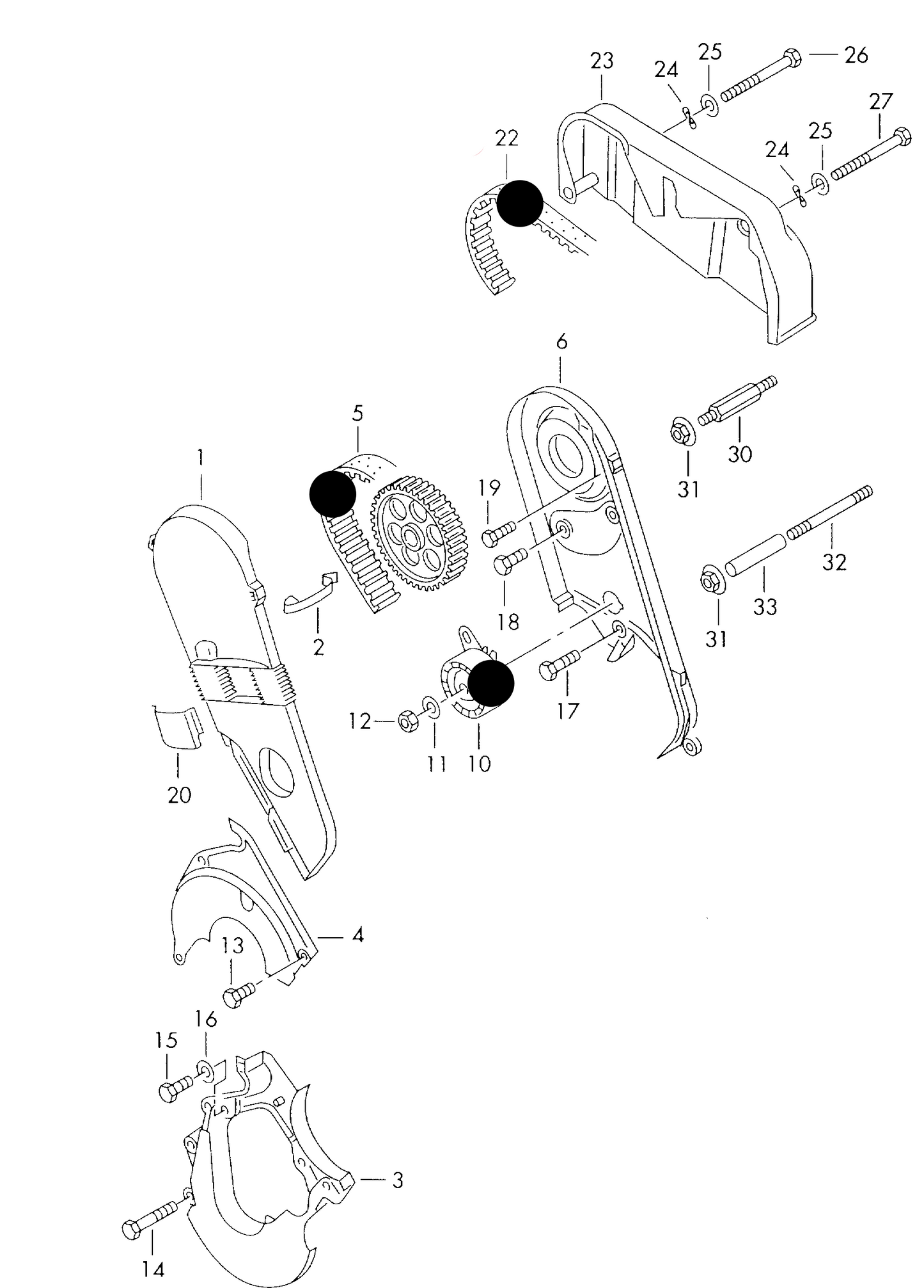 11206KP1 SKF Timing belt,pump belt & oil pump roller '3pc' T4 2.4D AAB eng 320127>>/2.4D AJA