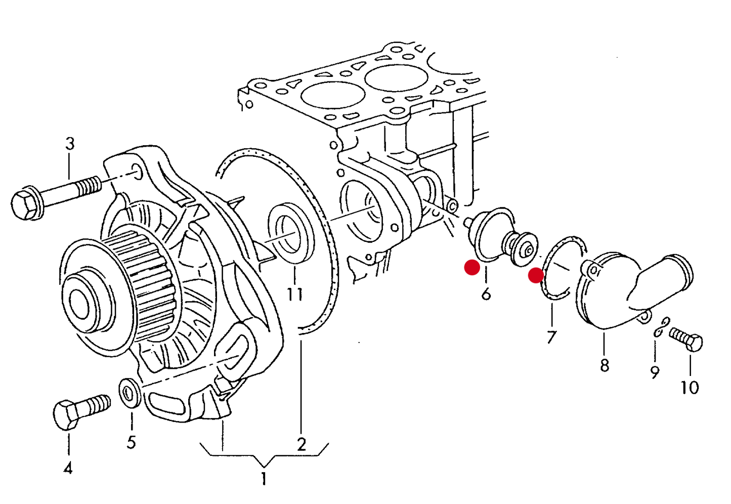 101522 Thermostat & Seal 87oC 5cyl Petrol/Diesel