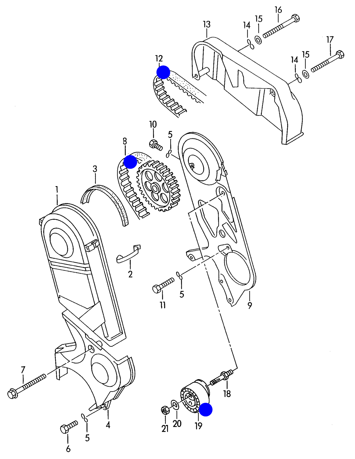 111206KP7 Timing Belt Kit with water pump 'See contents & check full engine numbers'
