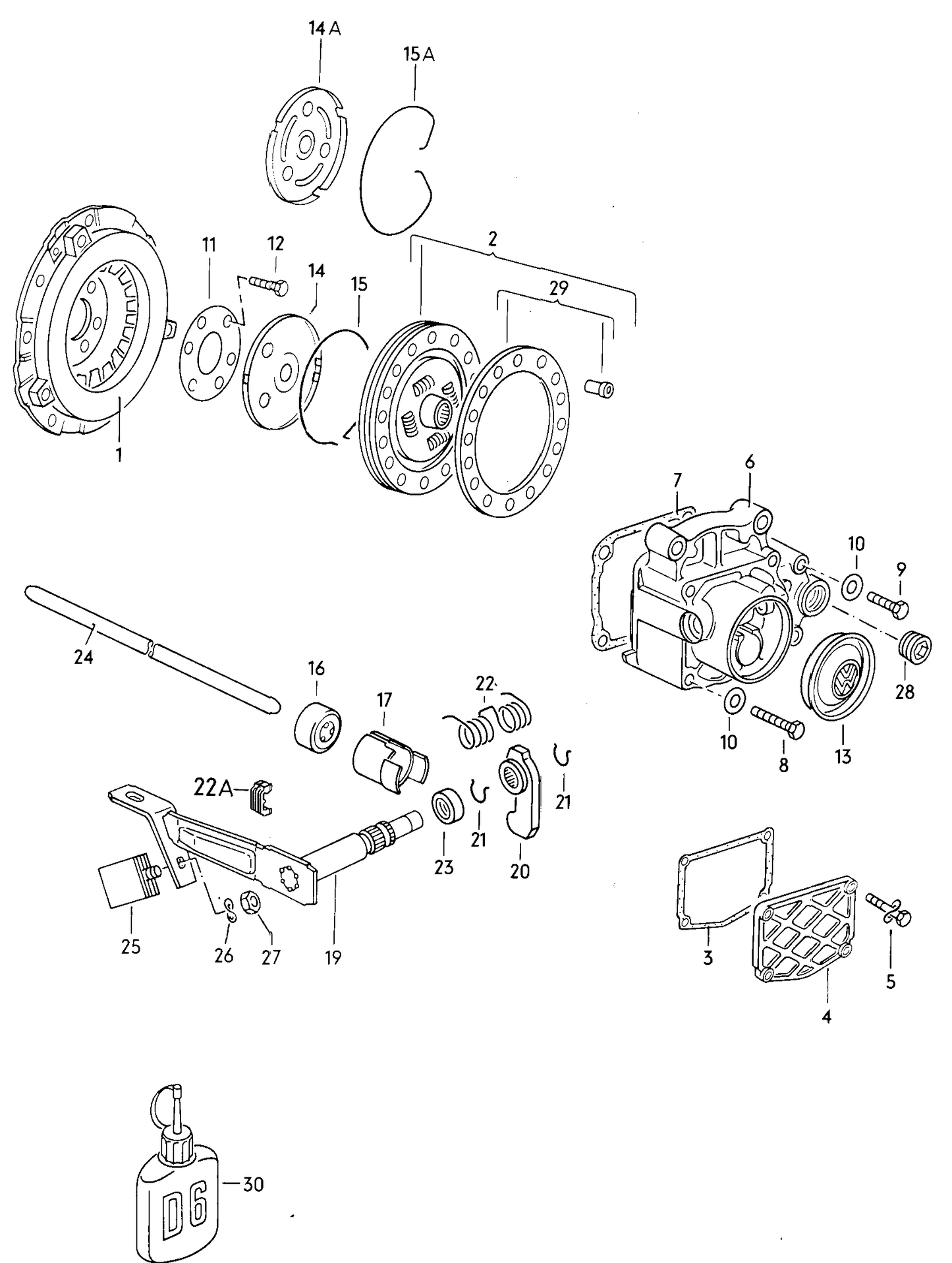 109641 Clutch lever shaft Most 020 Gearboxes