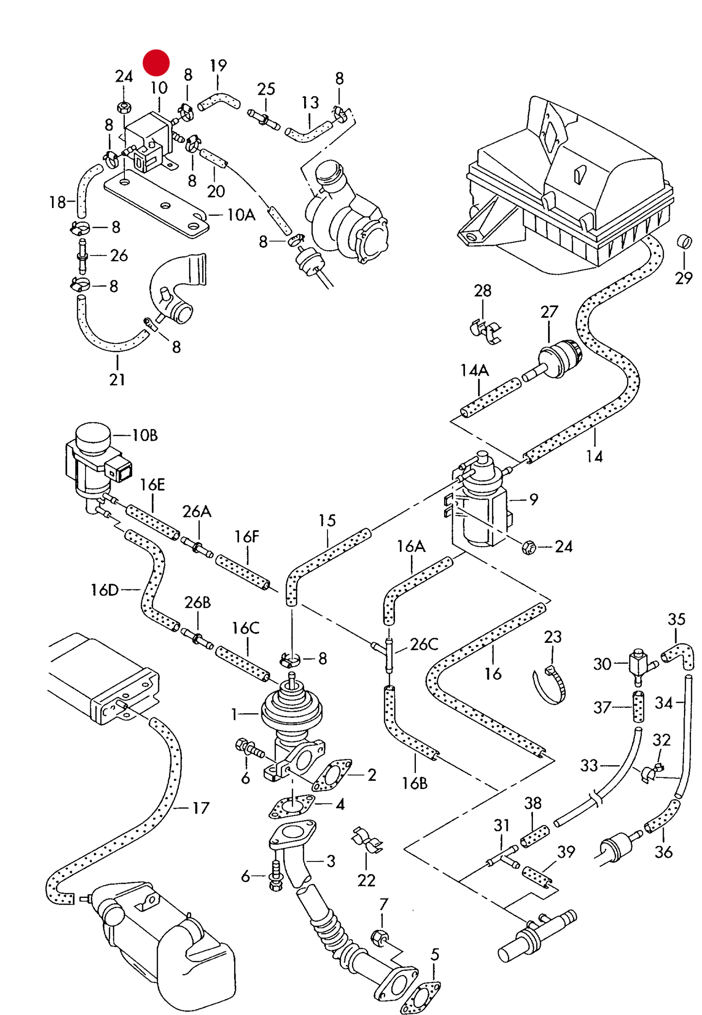 120067 N75 Change over valve T4 96>03/LT 97>04 2.5tdi AHD,APA,BBE, BBF