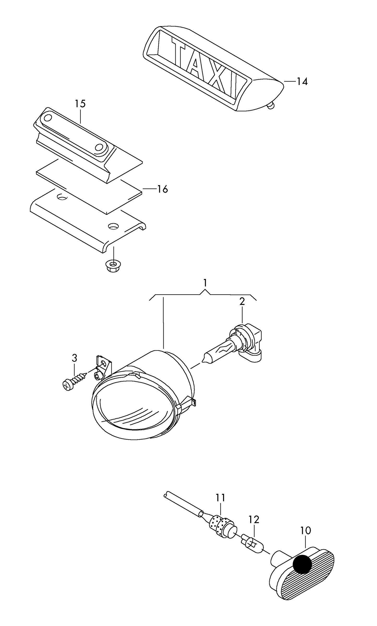 109932 DEPO turn signal, darkened