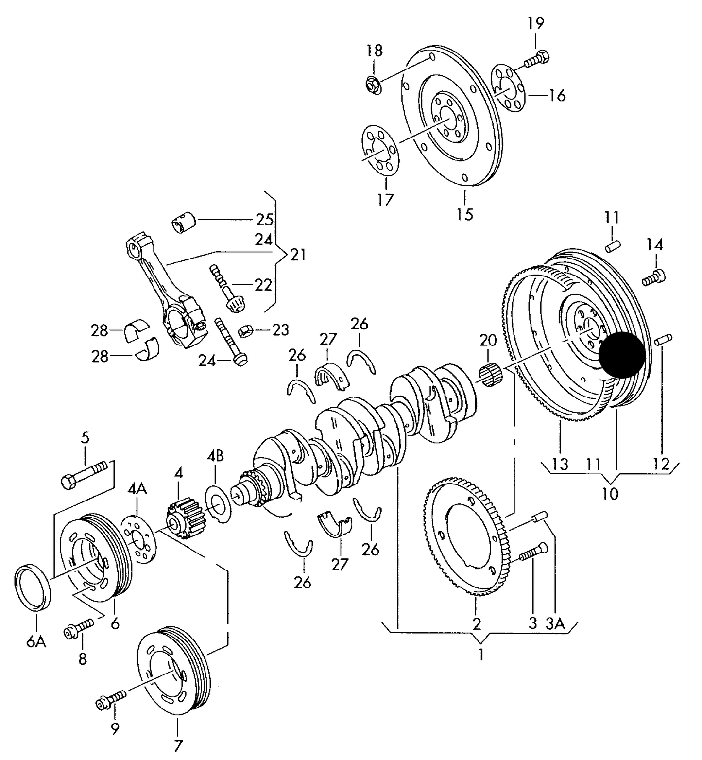 VWFD003 LUK Dual Mass Flywheel T5 7H/7J 1.9TDI AXB;AXC;BRR;BRS 03>10 / Audi A3 8P 1.9TDI 2004>2008 LUK/Caddy 2K BJB/BLS