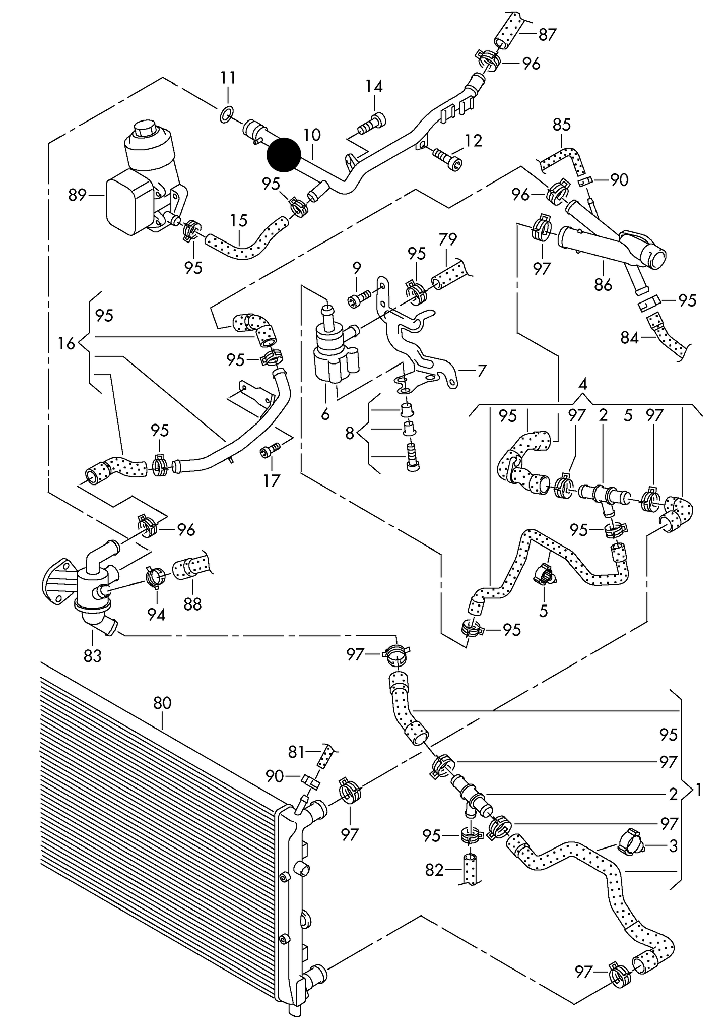 117671 Plastic coolant pipe