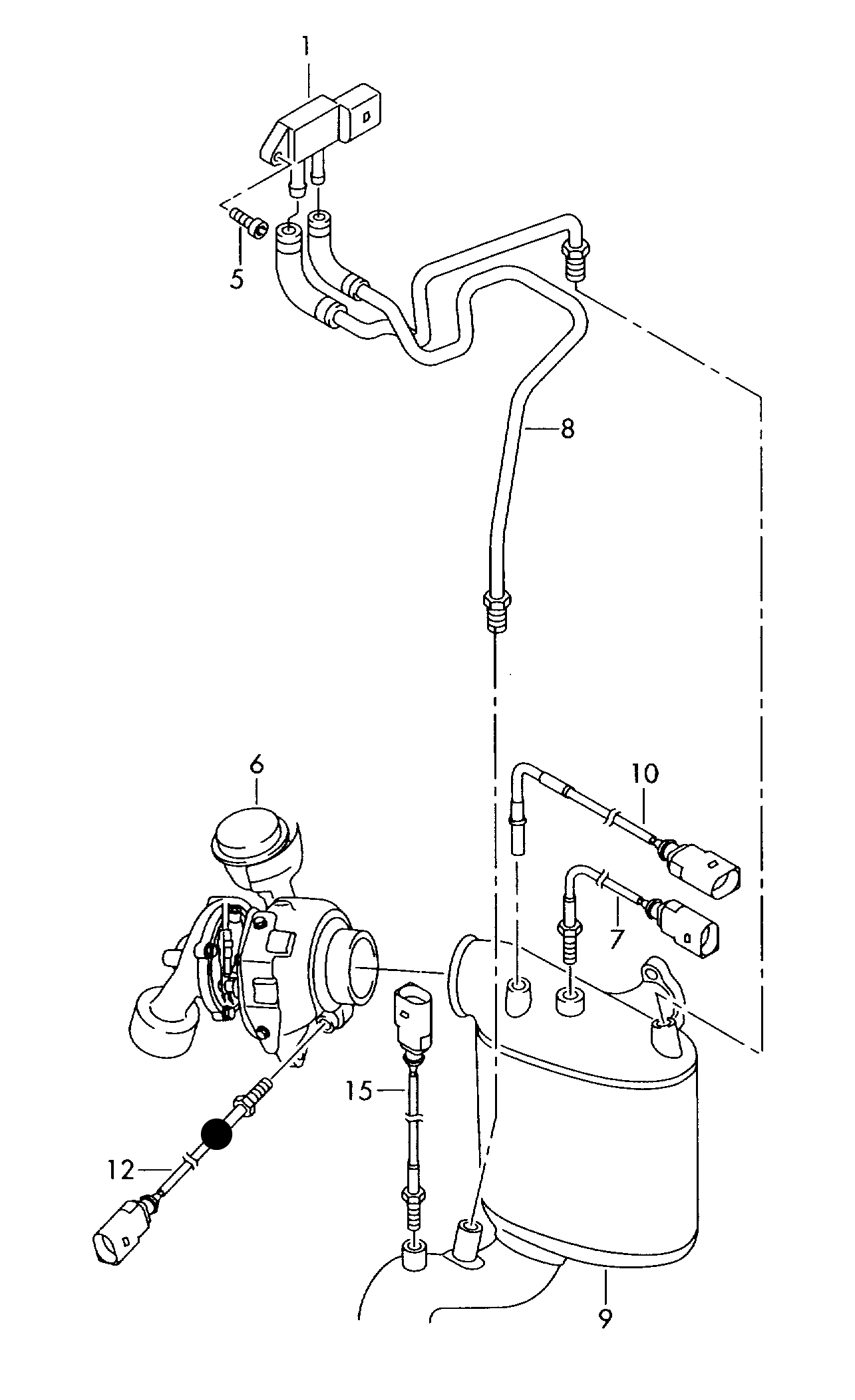 117269 Meyle/Hella G325 Exhaust gas temperature sender (Before turbocharger) black plug