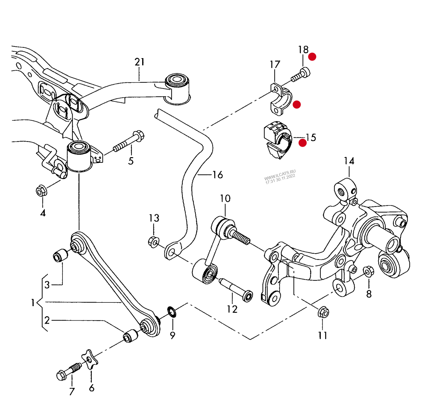 110146KP1 FEBI Rear Anti Roll Bar rubber bush (use in pairs only) Including: clamps 113412 PR-0BE