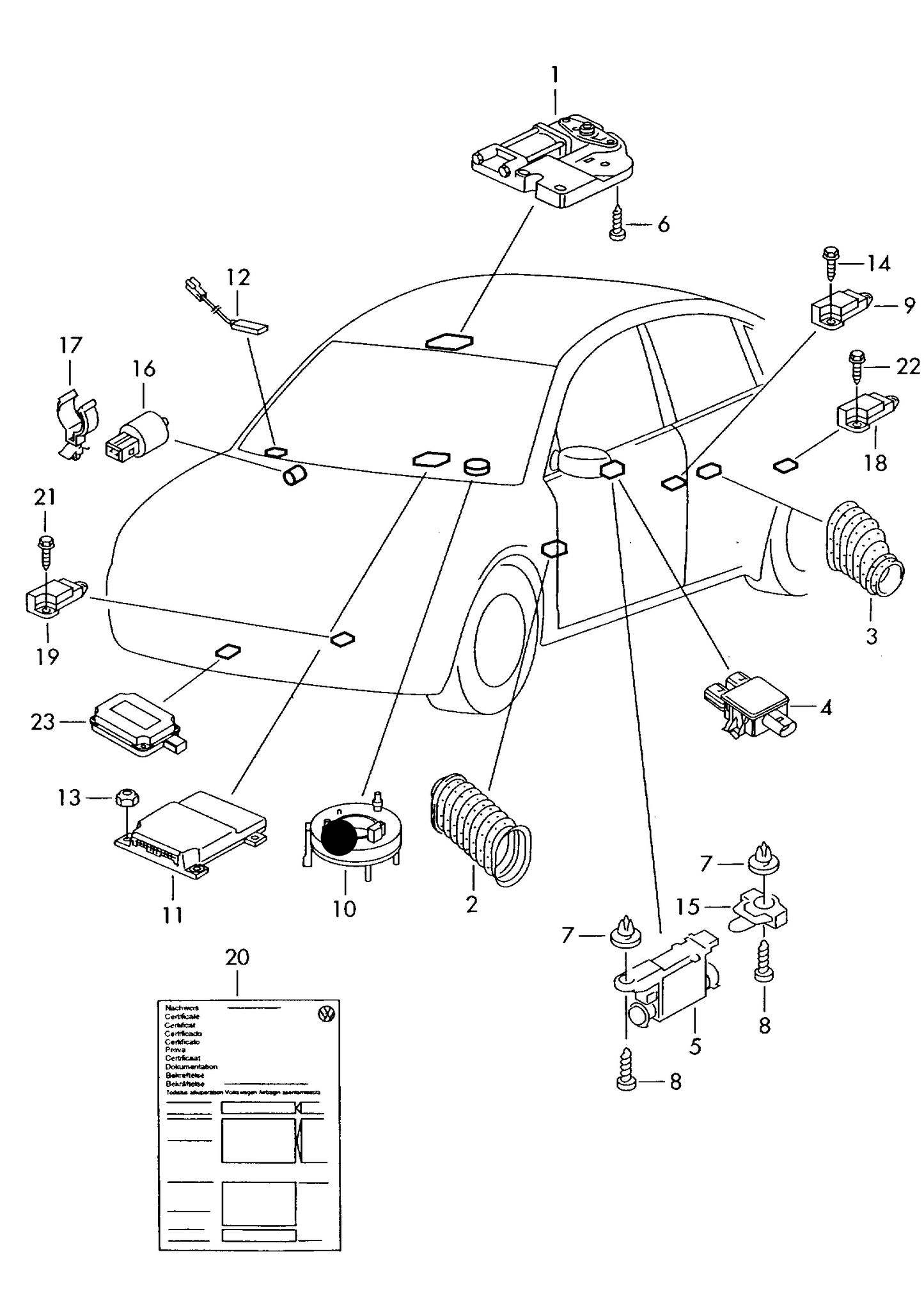 251663 Valeo Steering angle sensor at steering column 'Air bag clock spring'