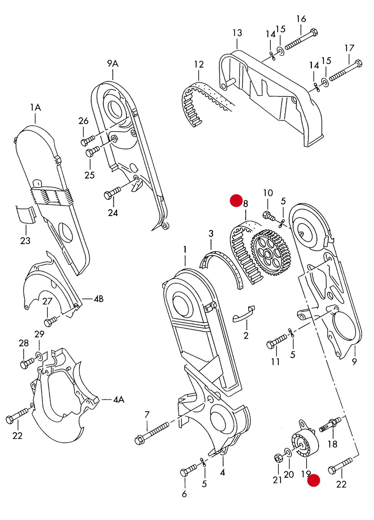 111206KP2 Timing belt kit diesel eng.+ AAB / M >> ACU 019 149/AAF