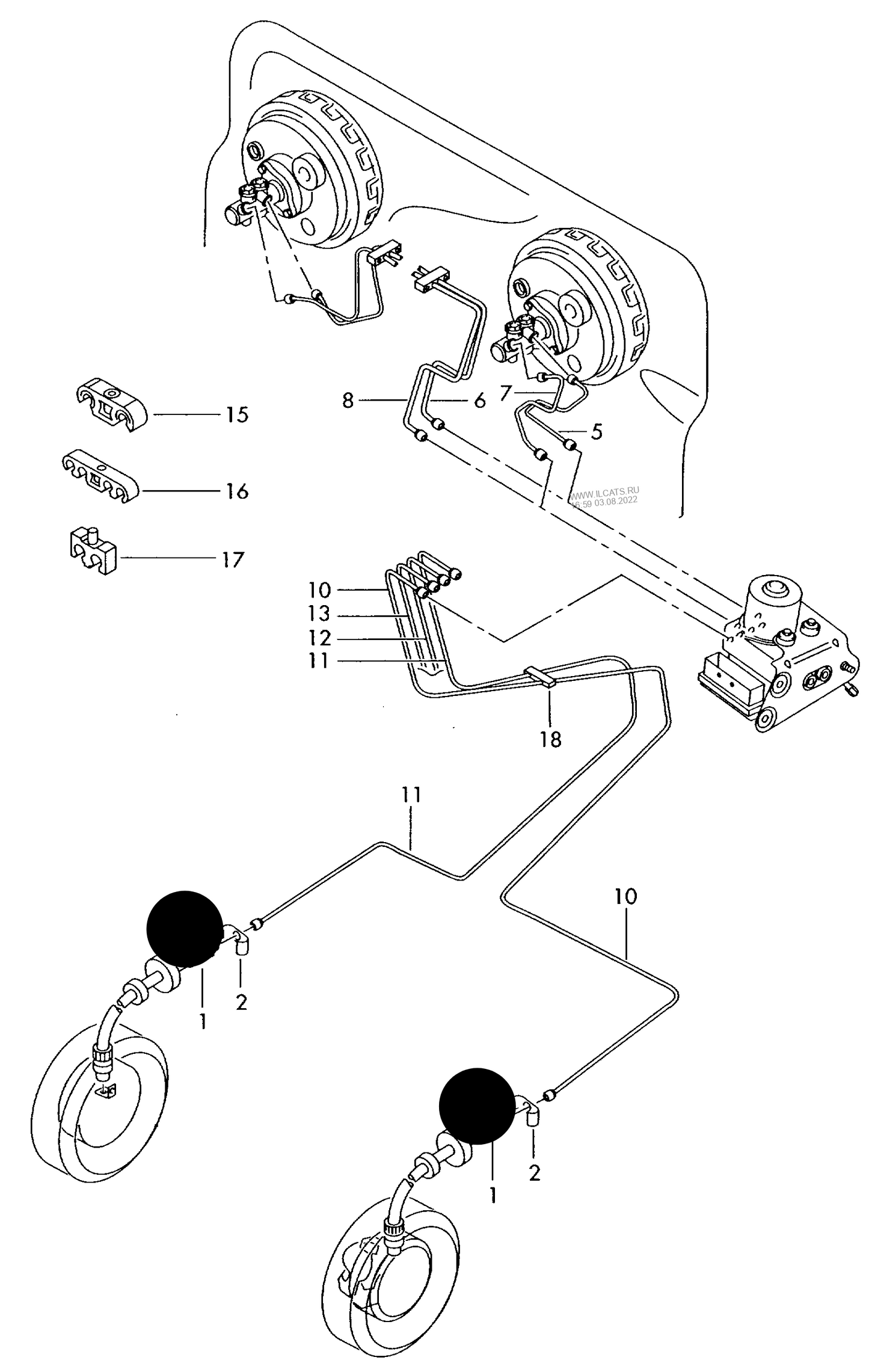 114011A Meyle Front brake hose 600mm PR-0WR