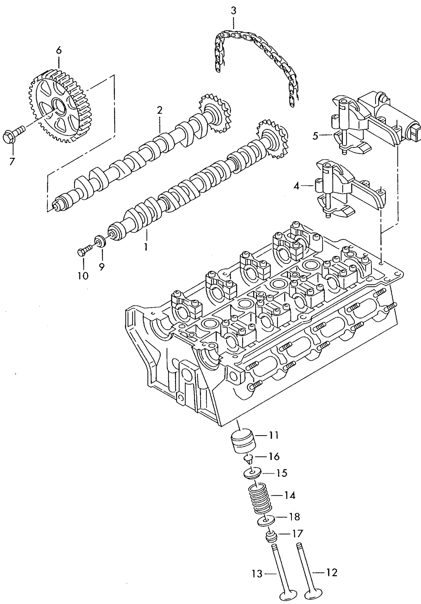 116125KP1 Timing chain kit including adjuster APH,AWV,AWU, AVC