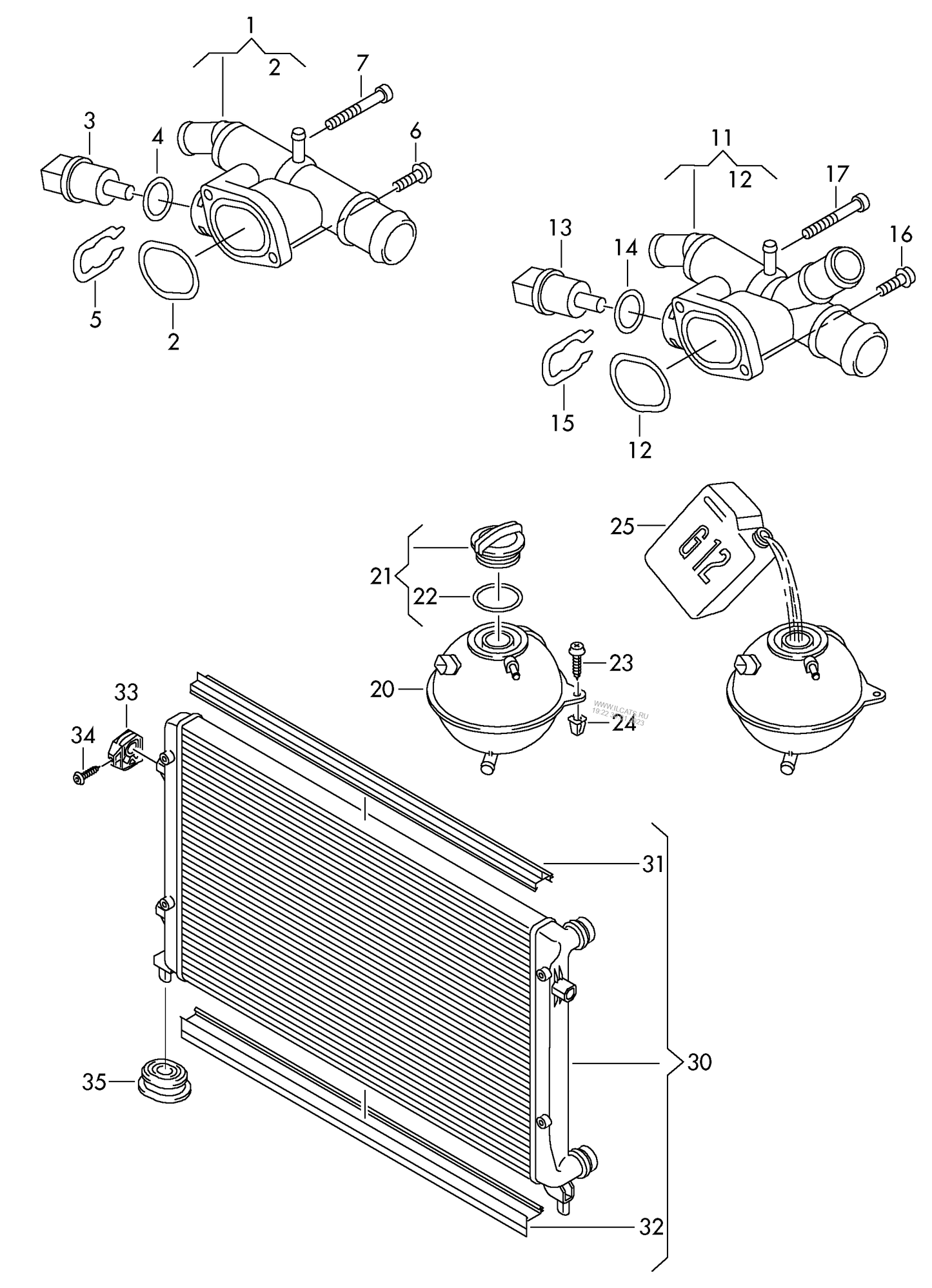 114915 Febi Coolant Flange with gasket