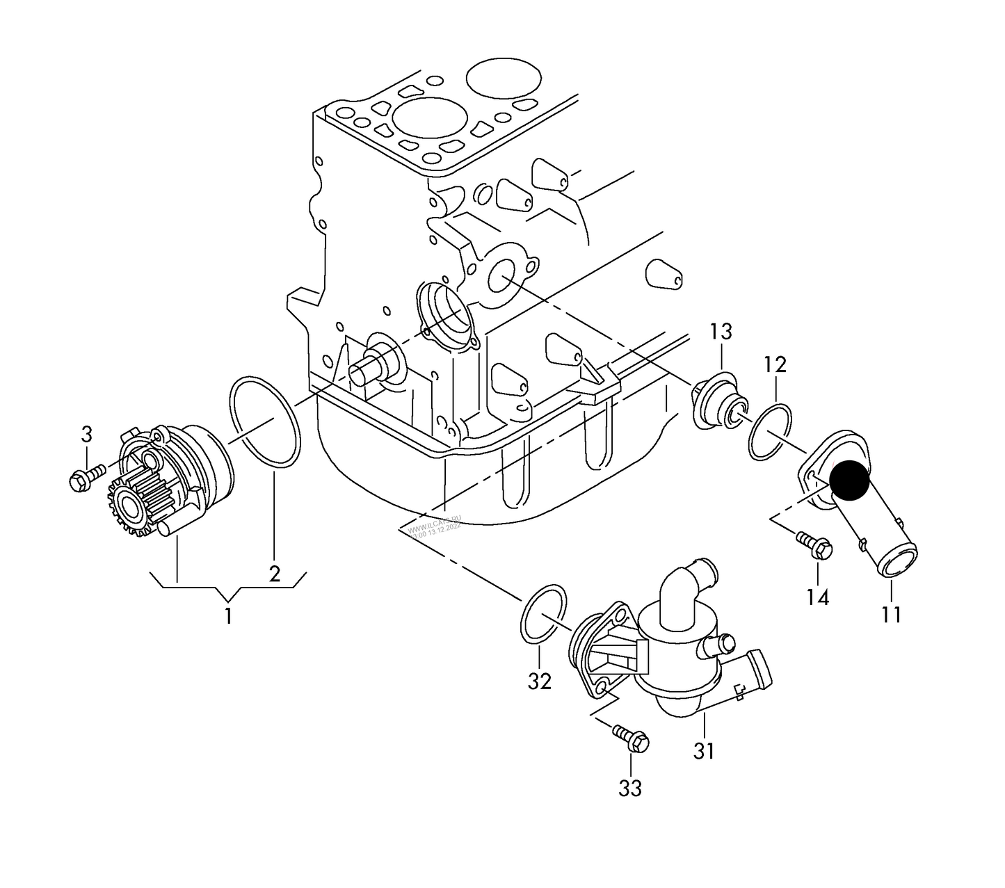 108189 Motorad Coolant Flange>Thermostat Cover AEG,AQY,AWH, AVC,APK,APH, AWV,AYD,AWU AVH,AZG