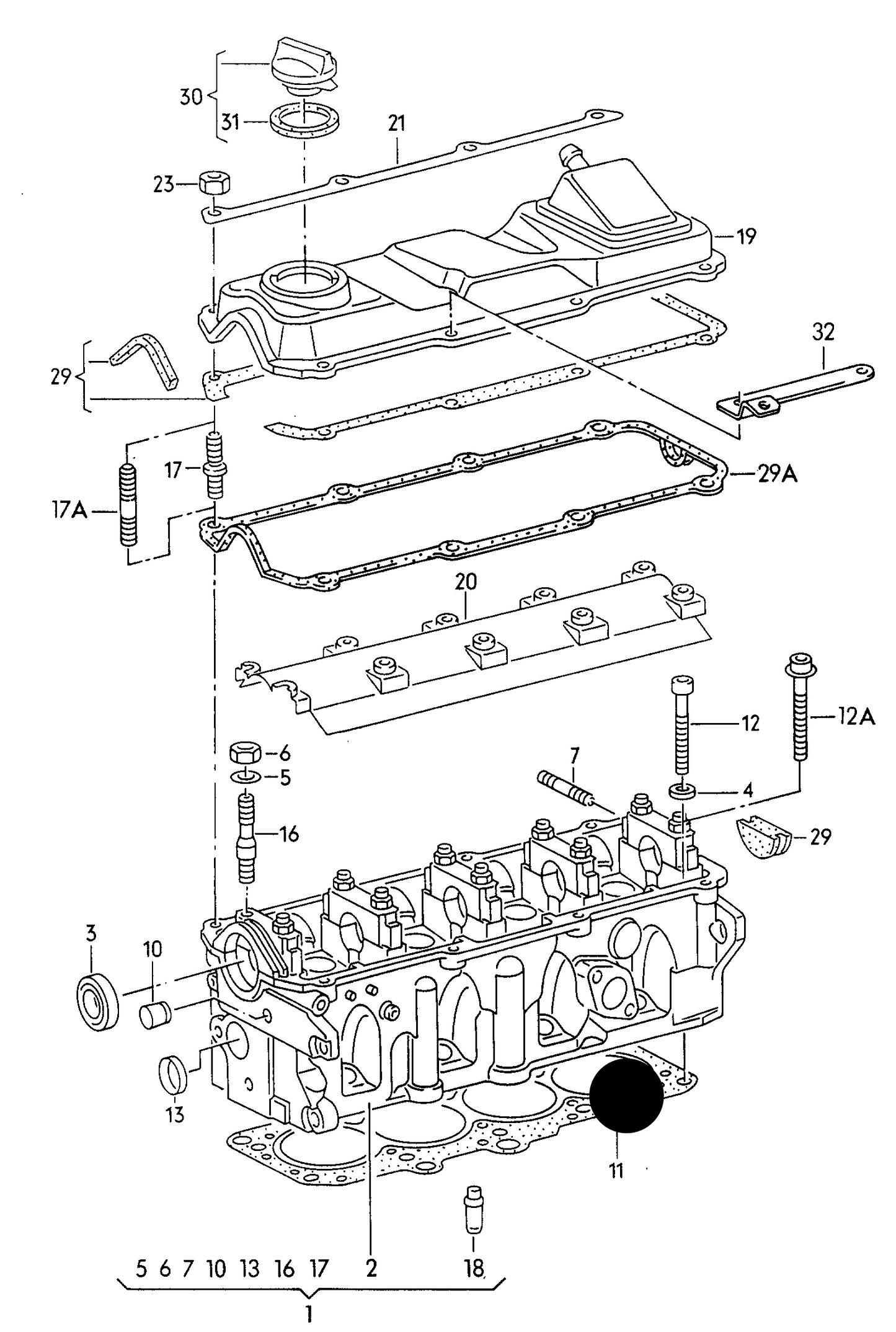 100952 CYLINDER HEAD GASKET VAG 1.6 ADP