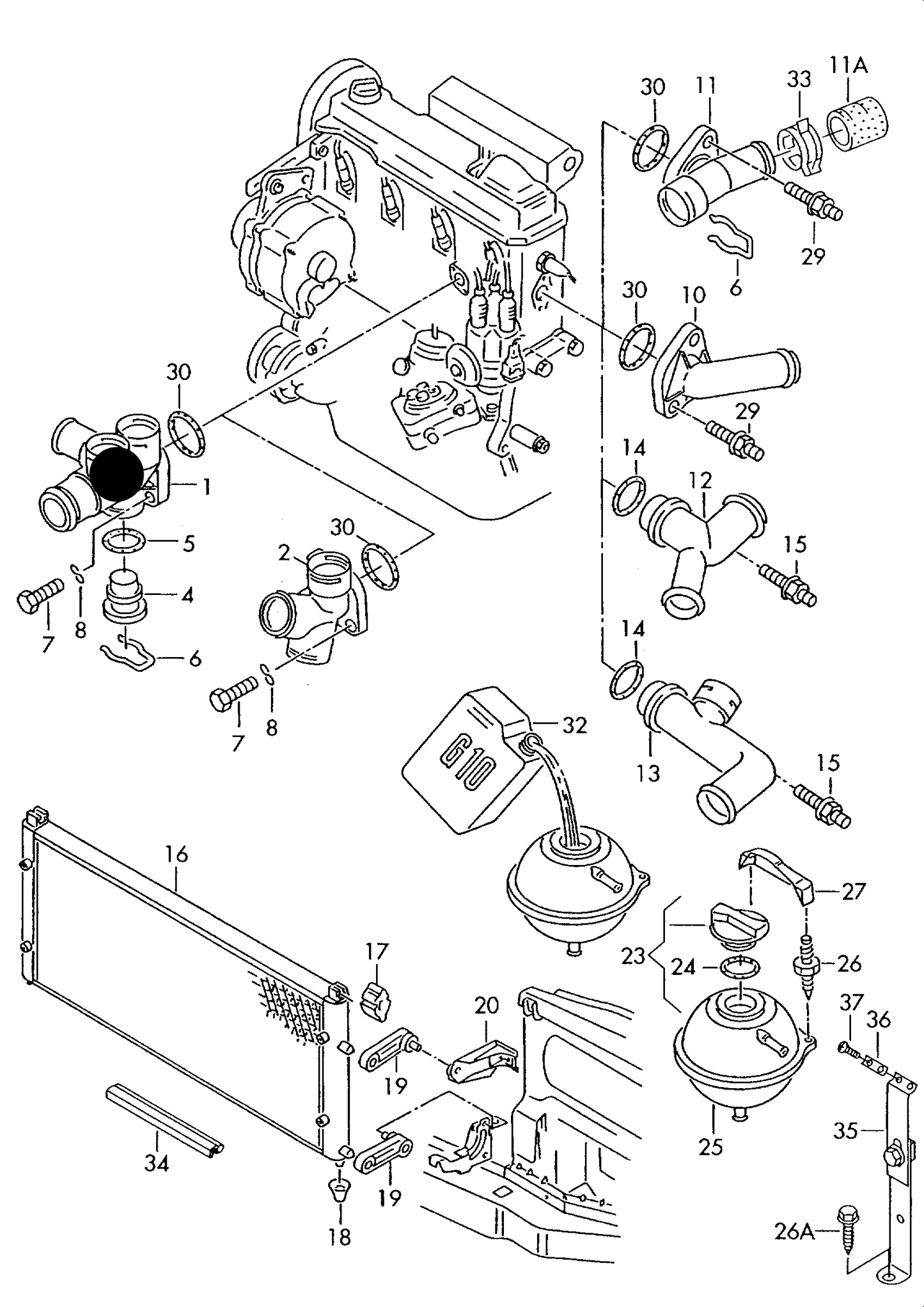 107613 Cooling Flange>side of HEAD T4 2.4/2.5D F 70-N-002 001>>* AAB,AAF,ACU/ LT AHD,AGX,APA, ANJ,BBE,BBF, AVR